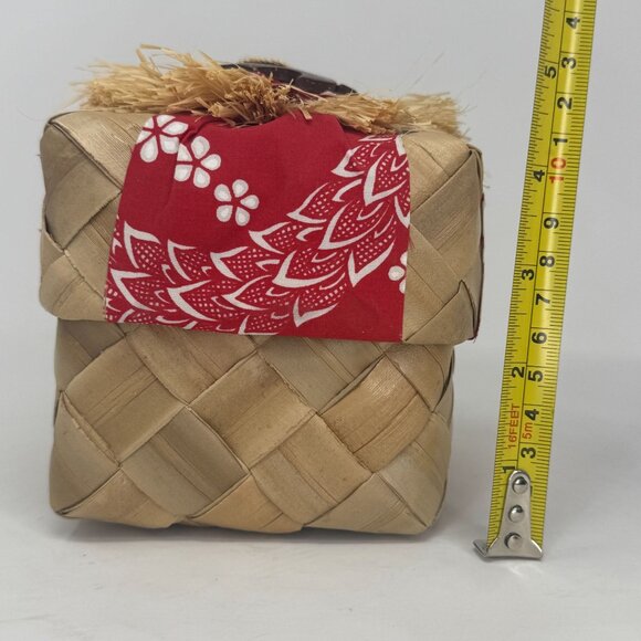 Hawaiian Handmade Natural Fiber Woven Lidded 2 PC Box Set Tiki Island Gift Boxes - Picture 12 of 13
